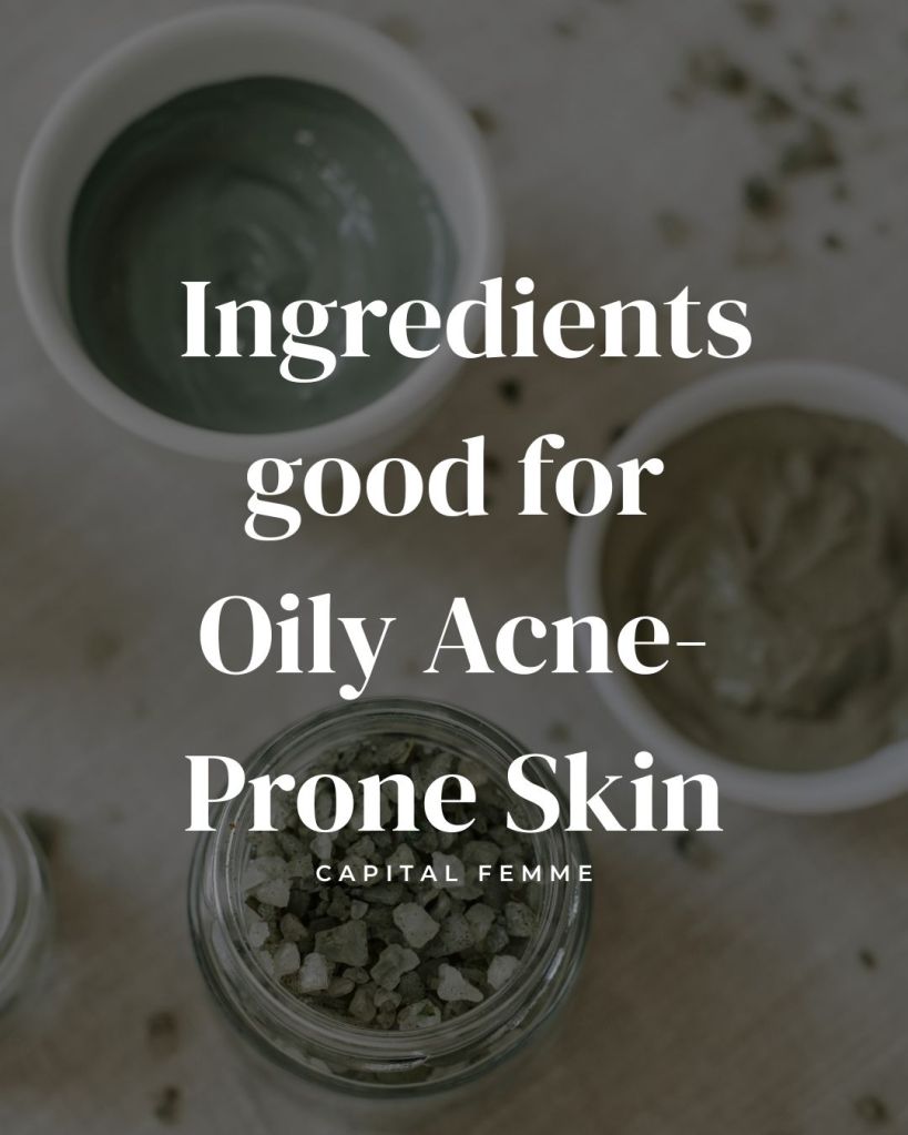 By Capital Femme. Ingredients good for oily skincare. Christian Faith inspired.