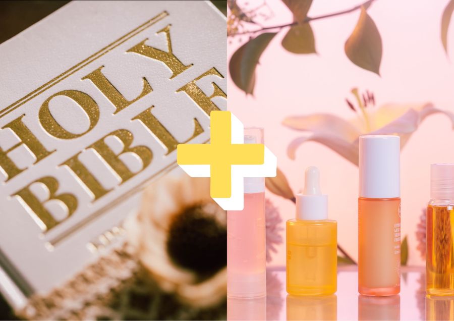 The holy Bible plus skincare products