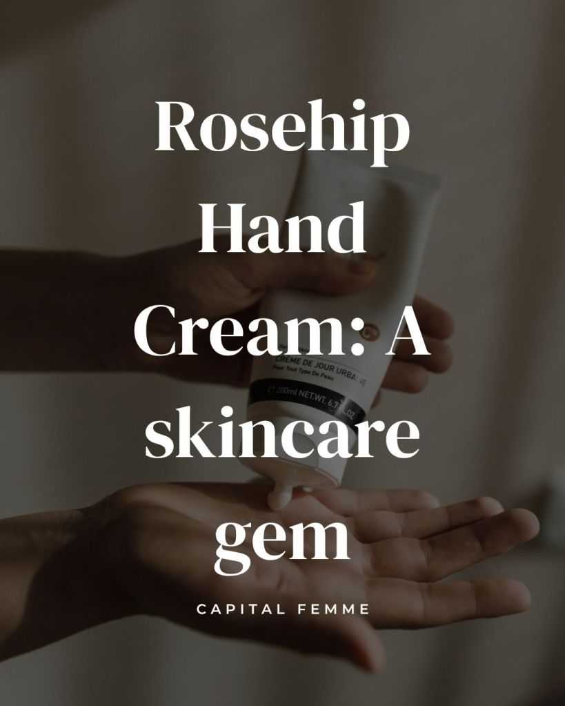 Urban Hydration skincare Rosehip Hand Cream for busy believers in Christ and women. Capital Femme