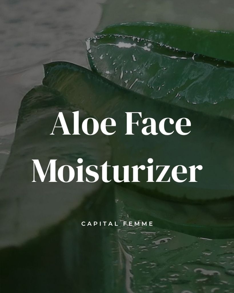 Realtor's will love this Aloe Face Moisturizer skincare/self-care product. It aligns with Christian values. Capital Femme.
